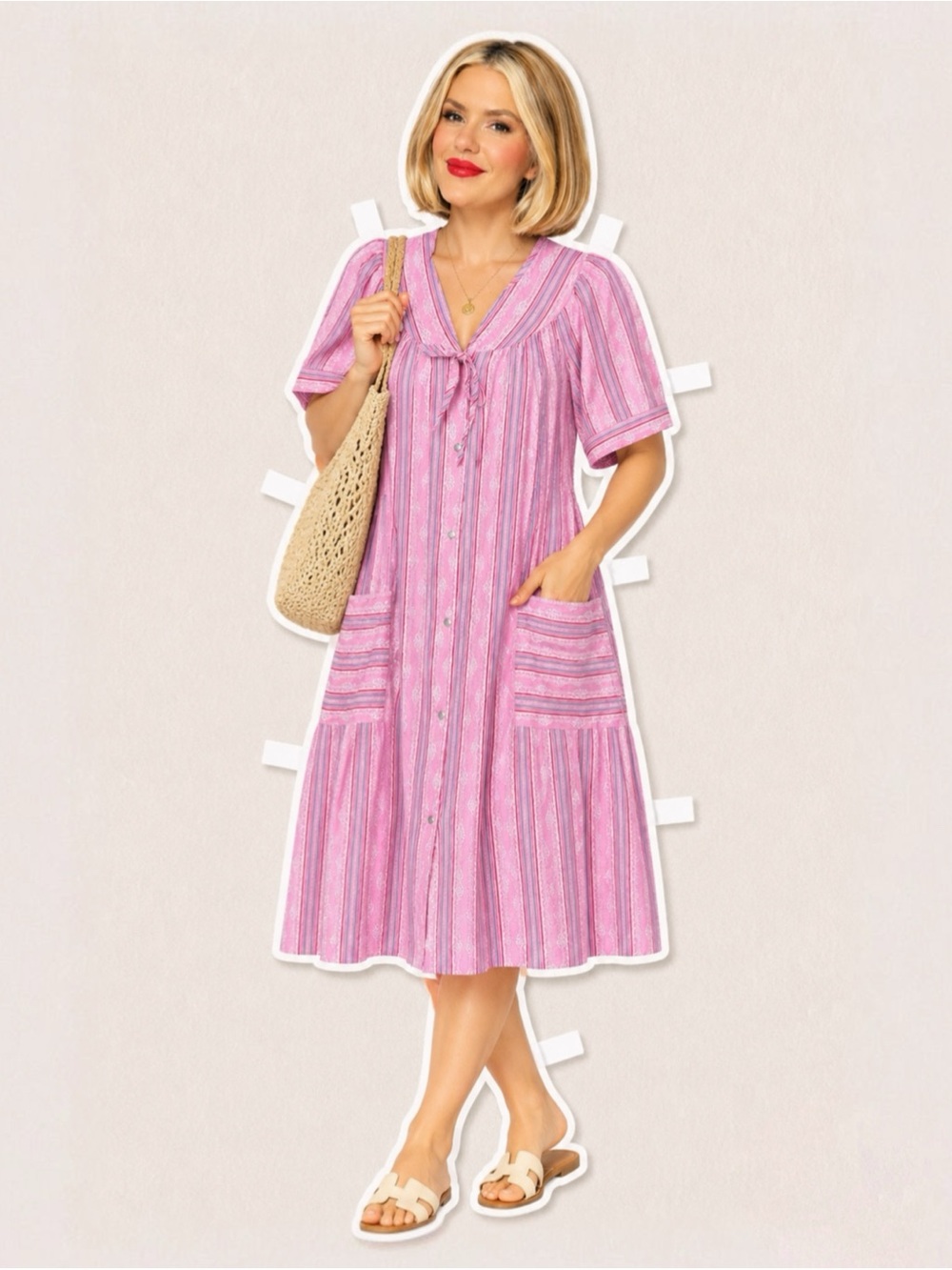 Vandemere Vintage house dress, cottagecore, size large.